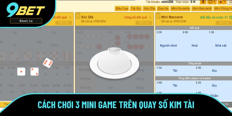 3 mini game trên quay số kim tài